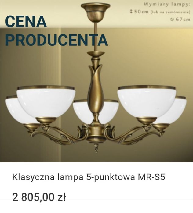Lampa  mosiężna     .