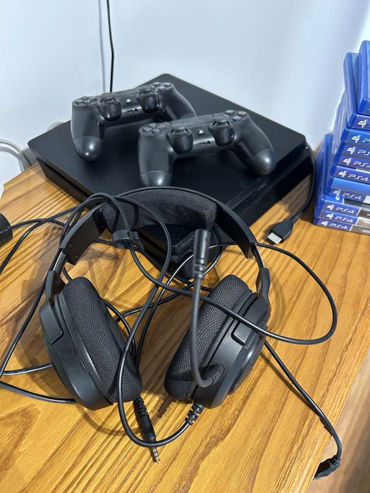 PlayStation 4 Slim 500gb, jogos e headset
