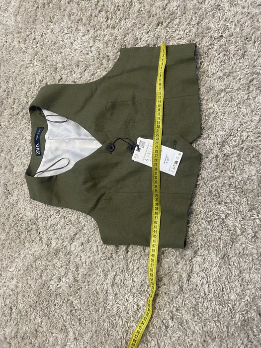 Жилеточка Zara ,НОВА,з БІРКОЮ ,Оринінал ,Льон,розмір Л