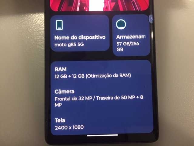 BAIXA DE PREÇO Moto G85 5g IMPECÁVEL 24Gb de Ram e 256Gb na GARANTIA
