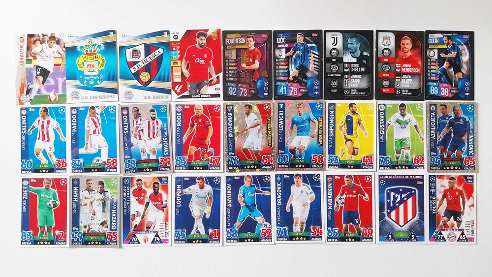 192 cards FUTEBOL várias coleções | Panini Topps lote ou venda a vulso