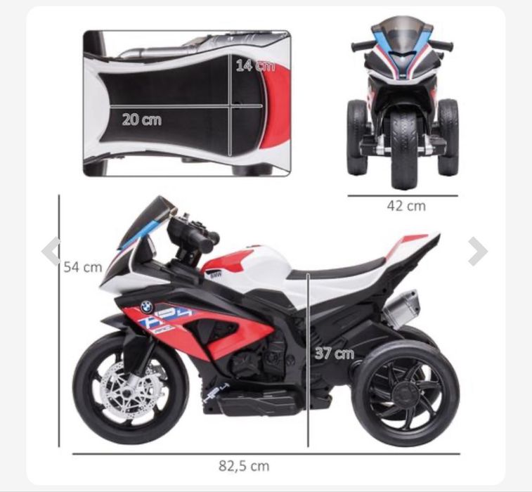 Mota elétrica BMW vermelha