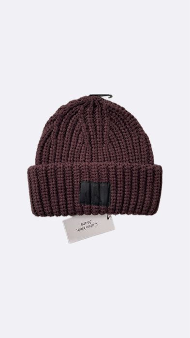 Новая зимняя шапка calvin klein ( ck ribbed knit beanie hat )с америки