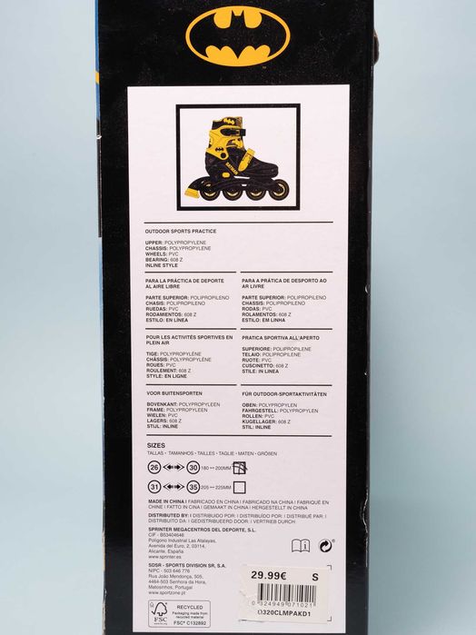 Patins Criança Batman