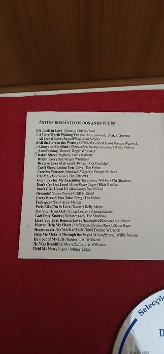 Cds Êxitos Românticos dos anos 70 e 80