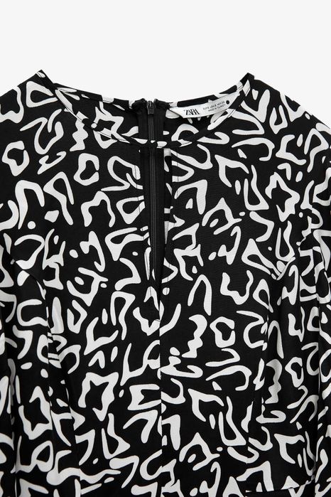 (NOVO C/ ETIQUETA, PORTES GRÁTIS) ZARA - Vestido Comprido Estampado