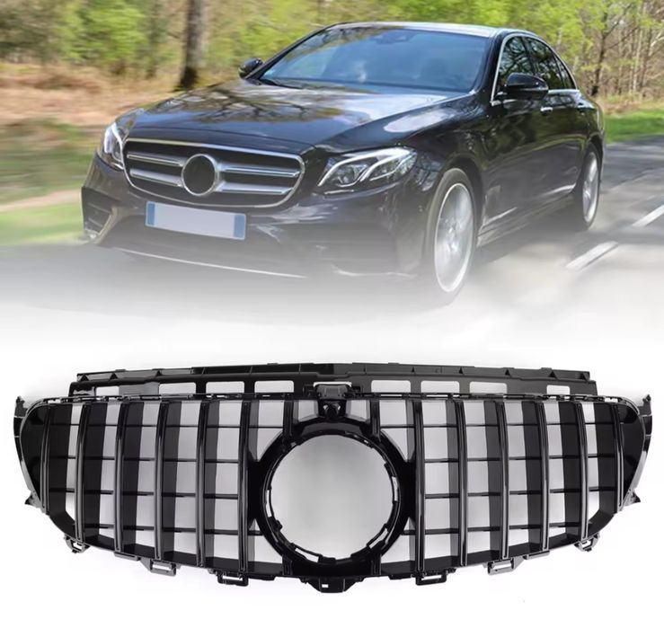 Grelha Frontal Mercedes E W213 Look GTR AMG Preto Brilho ( NOVA )