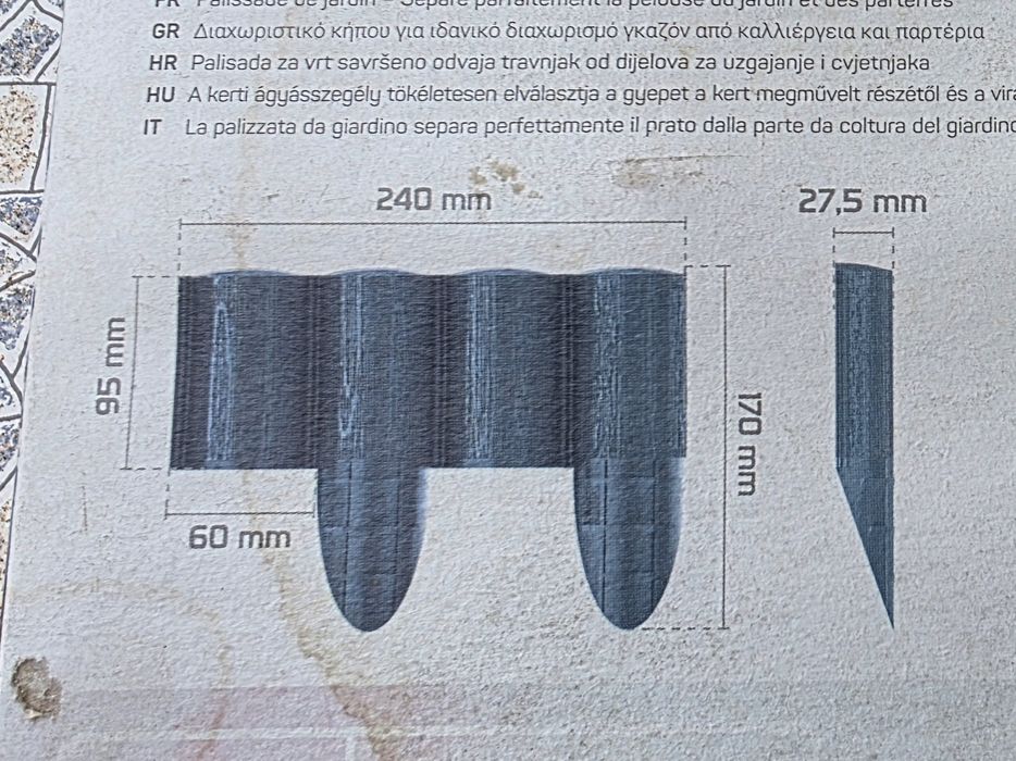 Separador / Limitador de Jardim Paliçada
