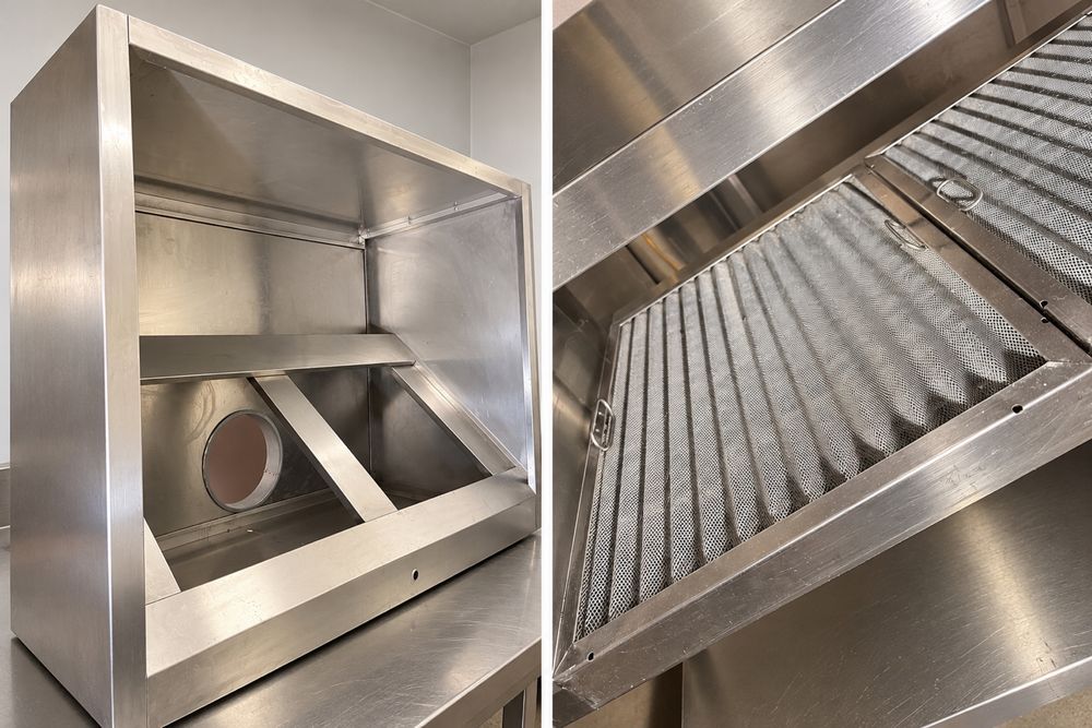 Hote de cozinha em inox
