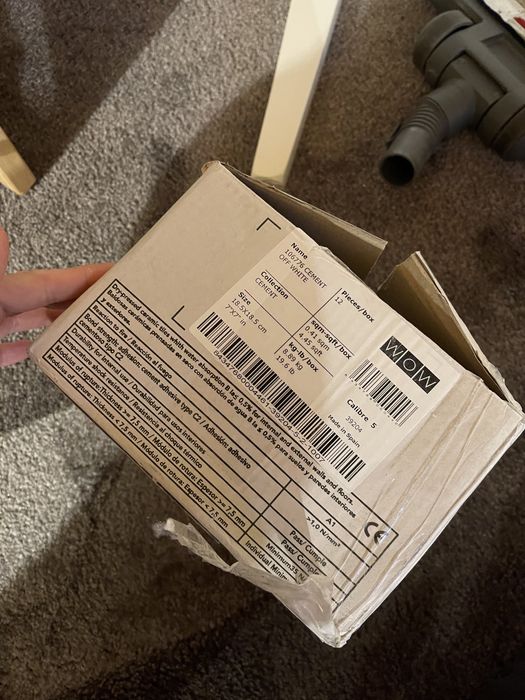 Wow off white cement 12 sztuk opak 18,5 plytka plytki