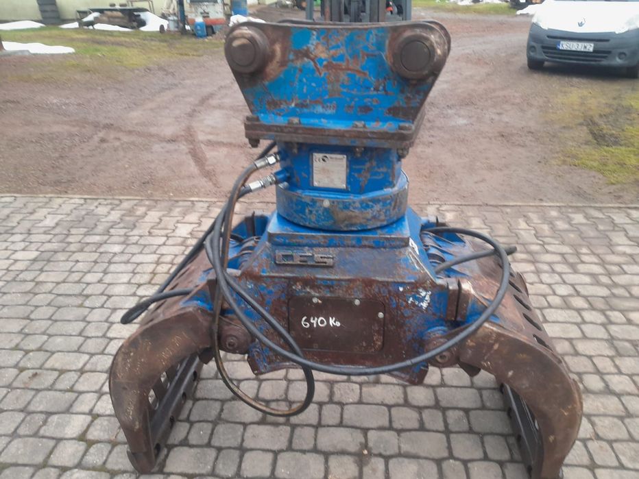 Chwytak chydrauliczny obrotowy sortujący wyburzeniowy kleszcze Mc Quaid 520kg, 2016r.