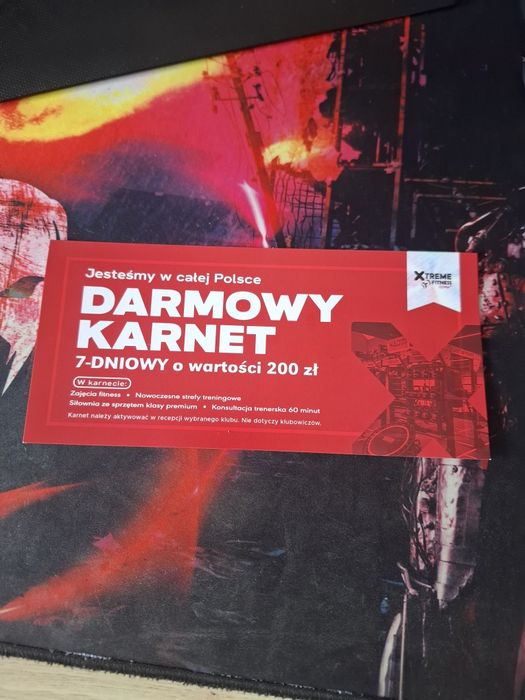 Karnet  na siłownie Xtreme Fitness
