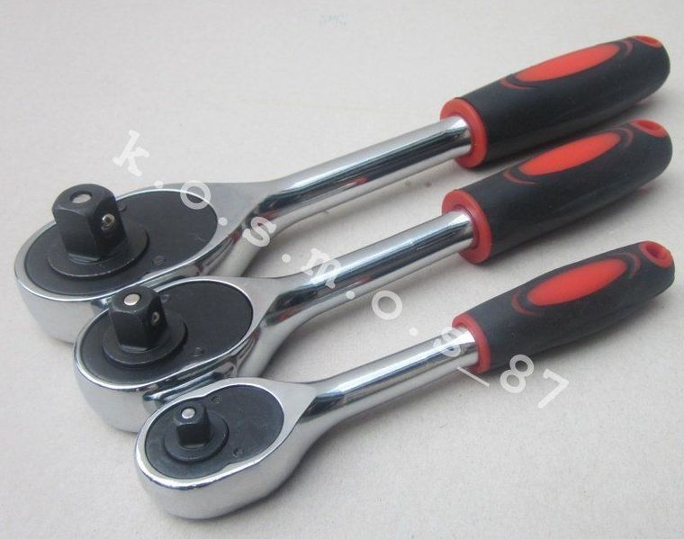 Трещотка для торцевых головок 1/2, 3/8, 1/4 Intertool тріскачка