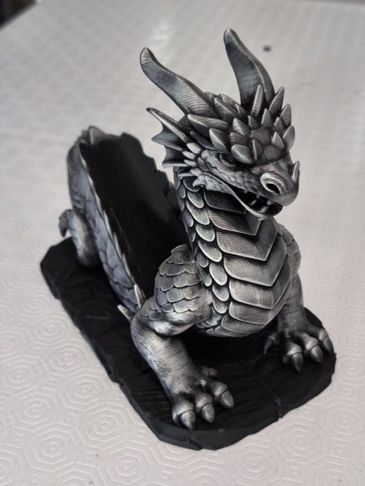 Suporte de Garrafa - Dragão edição Prateado