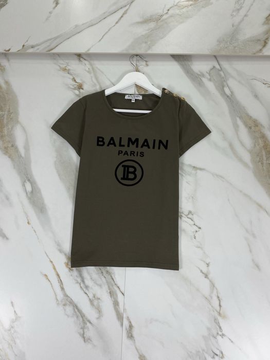 Жіноча футболка Balmain big logo женская футболка