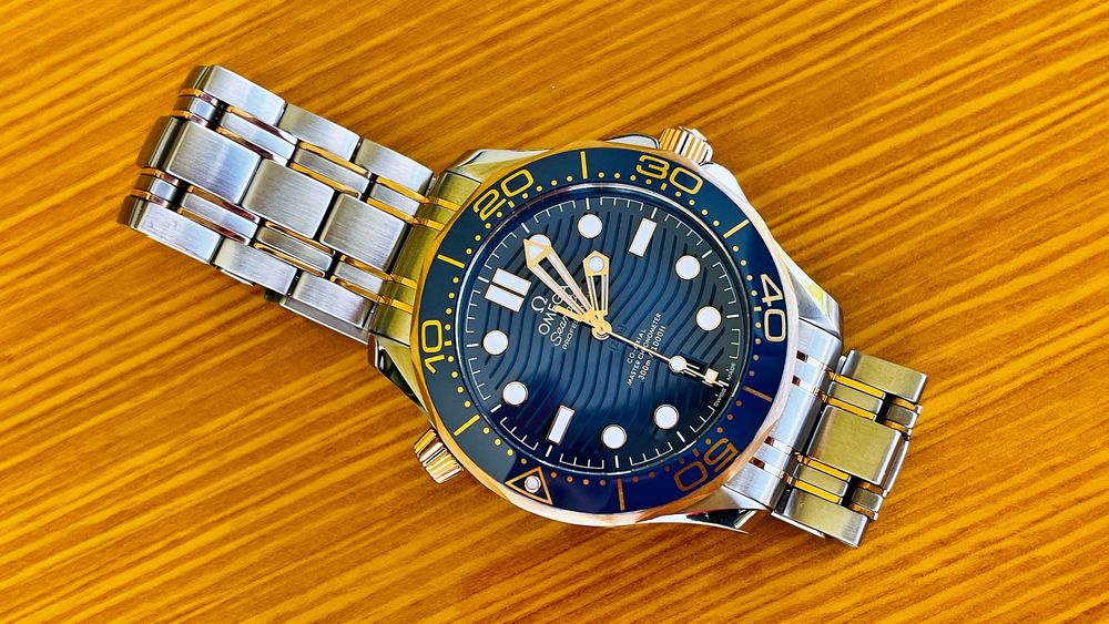 Omega Seamaster 300M 210.20.42.20.03.002 bikolor żółte złoto próby 750