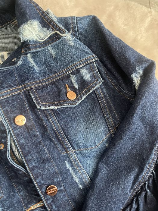 Nowy zestaw komplet Bizuu kurtka spódnica jeansowa XS