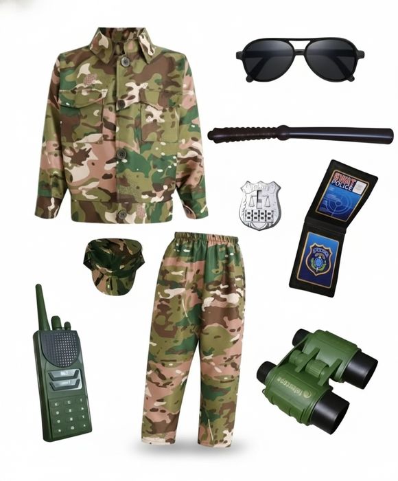 Kostium przebranie strój dla chłopca żołnierz wojskowy 100 na 3-4 lata