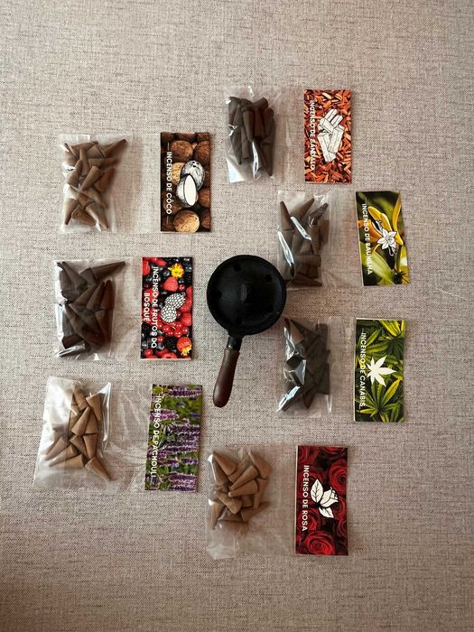 7 pacotes incenso 100% ecológico – vários aromas