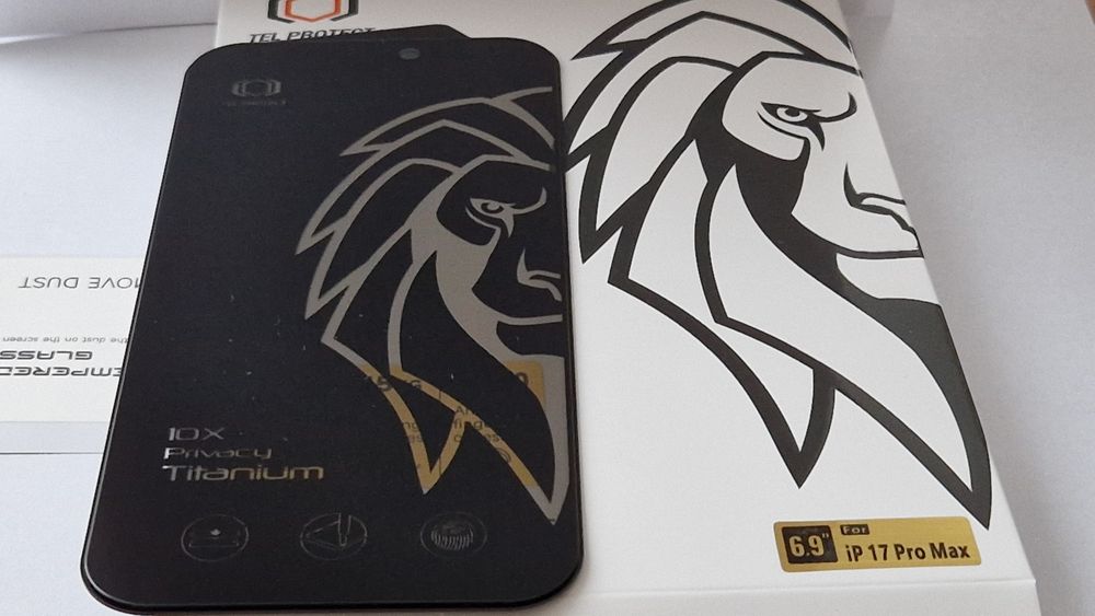 Hartowane szkło Tel Protect 10X Privacy Titanium do Iphone 17 Pro Max