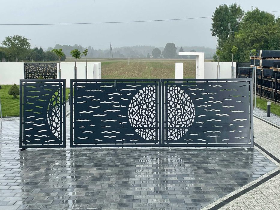 Brama + Furtka z profila 80x20 Ocynk Ral Producent kpl,słupów Panel