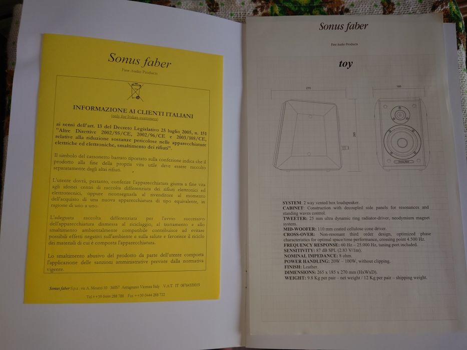 Sonus Faber Toy jak nowe