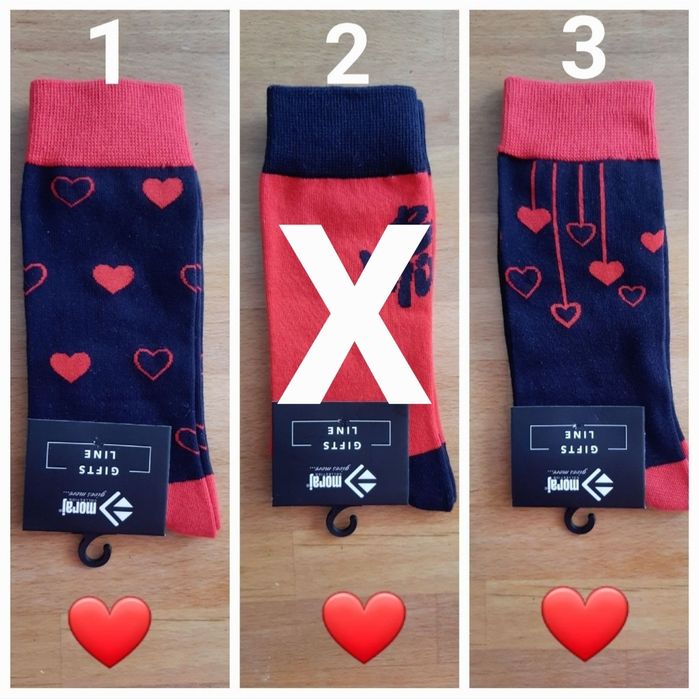 Skarpety Męskie Walentynkowe Bawełniane Moraj Serca Love R. 39-42