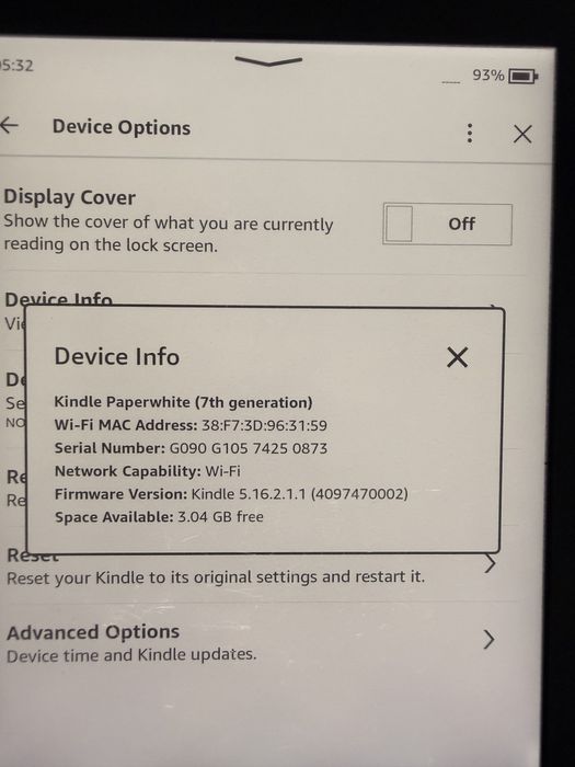 Amazon Kindle Paperwhite 7G– czytnik e-booków + oryginalne pudełko