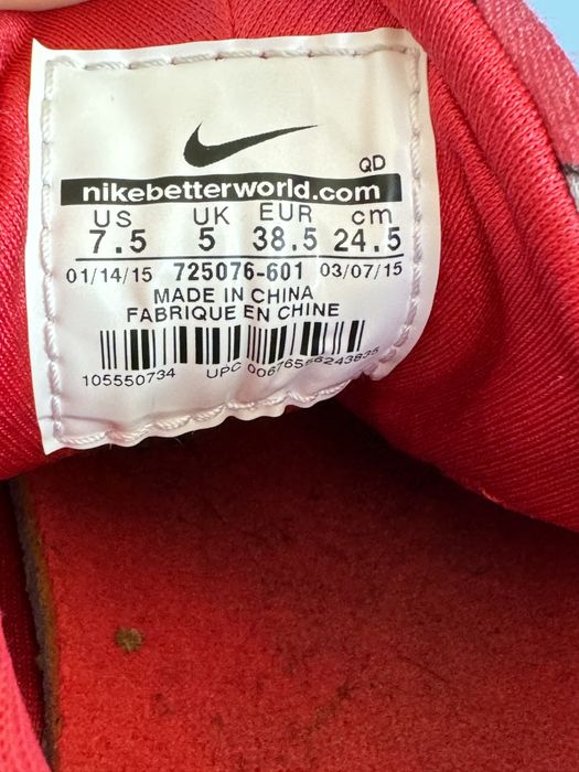 Nike huarache aloha red 38,5 ( 24,5 cm)