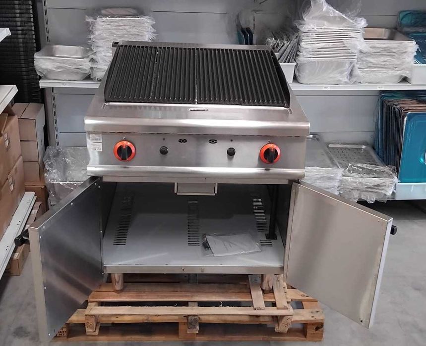 Grelhador a Gás C/ Pedra Vulcânica e Armário - NOVO