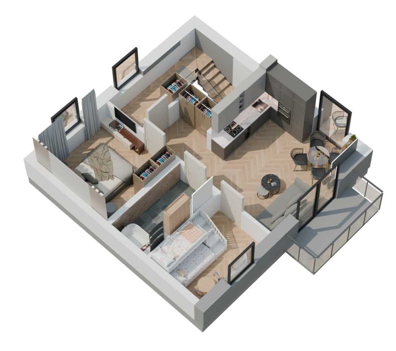 NOWE MIESZKANIE 65 m² Bezczynszowe z Ogródkiem i Fotowoltaiką - Widok 6