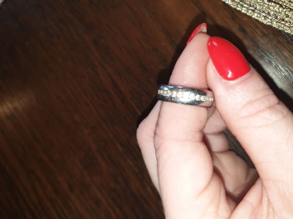 Obraczka Kruk z cyrkoniami