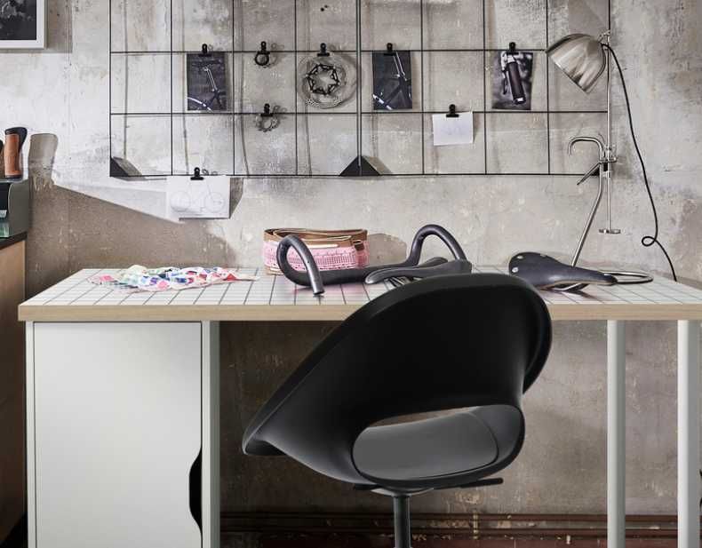 Tampo, branco com padrão para secretária, 140x60 cm LAGKAPTEN IKEA