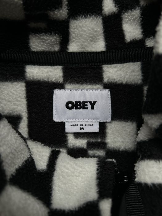 Флісовий анорак кофта OBEY Echo Polar Fleece size M