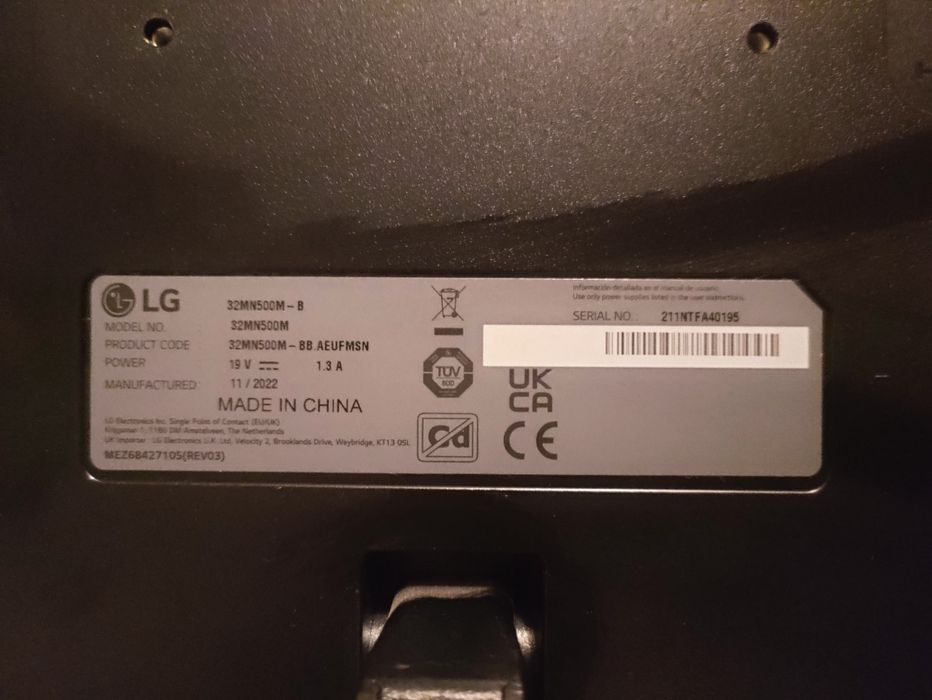 Monitor LG - danificado