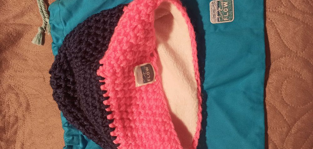 Czapka zimowa FLOW - cieplutka, 100% handmade - damska