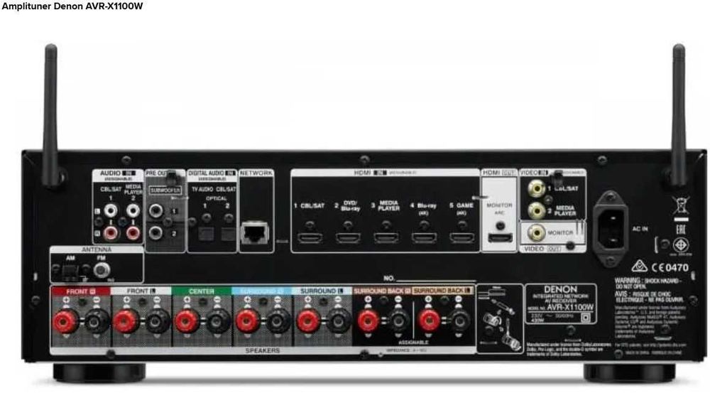 Denon AVR-X1100W.  Amplituner wielokanałowy (7.2) z HDMI 1.4a 3D