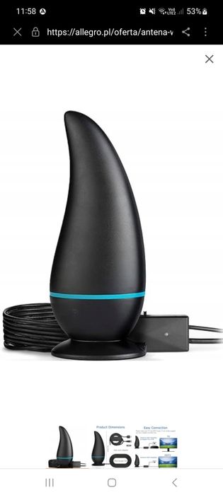 Antena Wewnętrzna 5G Do Telewizji Cyfrowej HD