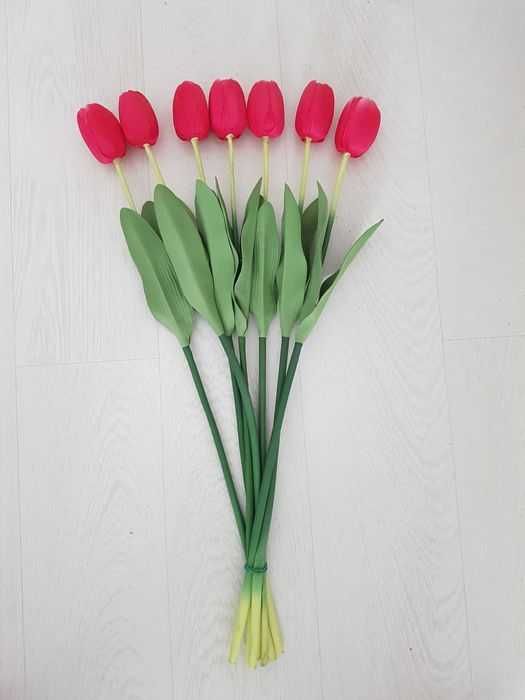 Kwiaty Tulipany czerwone 7 szt