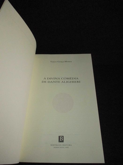 Livro A Divina Comédia de Dante Alighieri Vasco Graça Moura 1ª edição
