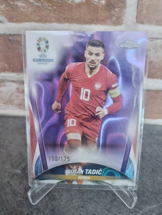 Topps  chrome UEFA euro 2024 Dusan Tadic purple /175 Serbia numbered
