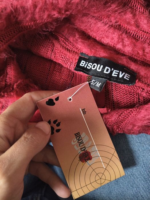 Nowy sweter s/m burgundowy