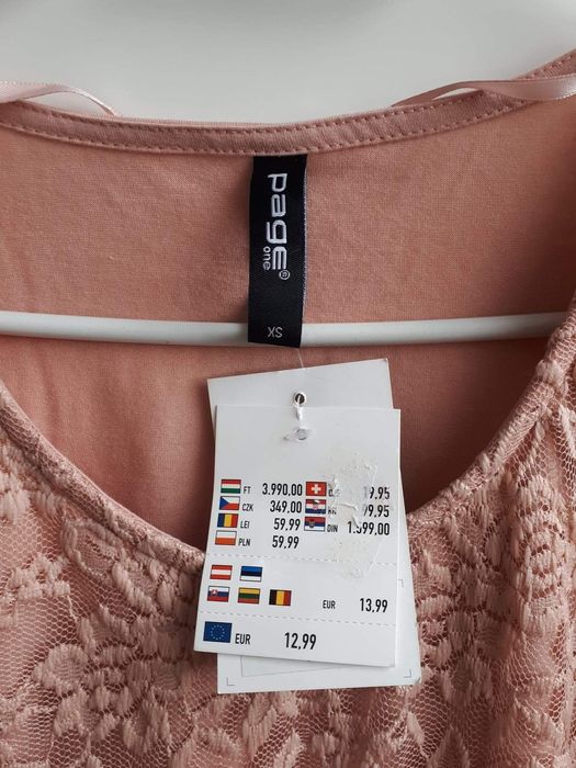 Bluzka nowa XS koronka, tania wysyłka olx