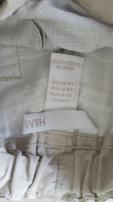 koszulka bluzka spodenki 86 cm spodnie szorty H&M 74-80