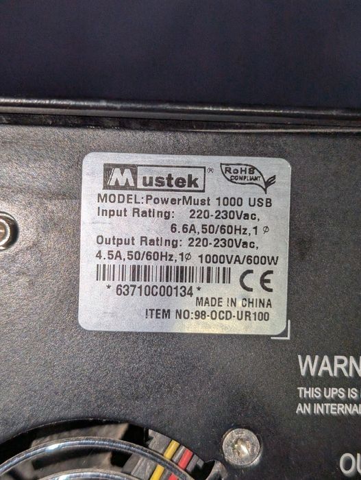 Безперебійник PowerMust 1000 Usb ИБП UPS