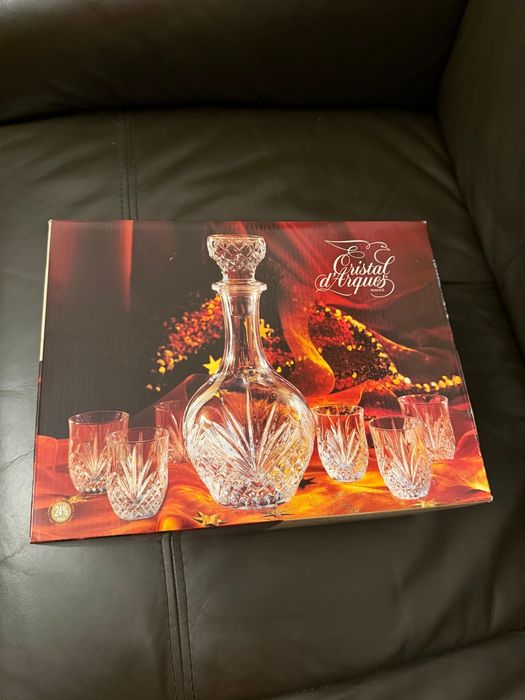 Conjunto licor de cristal
