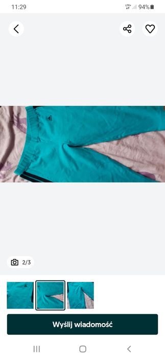 Leginsy getry 3/4 firmy Adidas rozmiar S