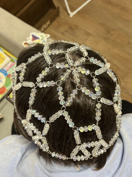 Намистовий чепчик аксесуар на голову hand made прикраса головний убір