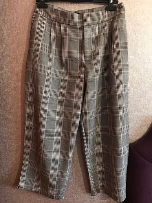 Calças xadrez Zara