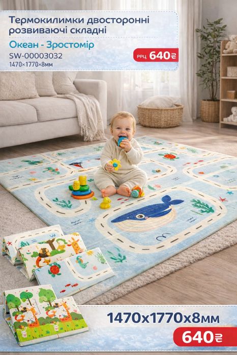 Кількість обмежена‼️Термокилимок дитячий ,термоковрик детский, каремат